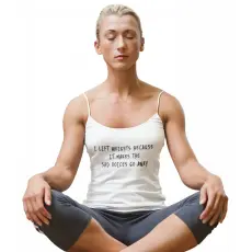  I lift weights because it makes... - Női Spagetti Top