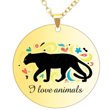 I love Animals medál (2) lánccal, választható több formában és színben nyaklánc