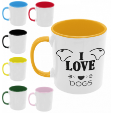  I love dogs - Színes Bögre bögrék, csészék