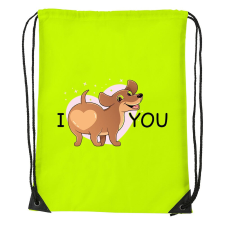 I love you - Sport táska sárga v1603 tornazsák