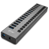 I-TEC USB 3.0 Charging HUB 16port + 90 W töltőadapter