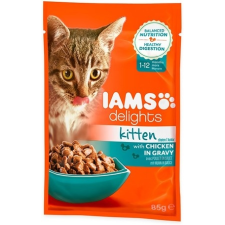 IAMS Cat Delights Kitten – Csirke falatkák ízletes szószban (24 x 85 g) 2.04kg macskaeledel