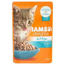 IAMS Delights Kitten Csirke Falatkák Ízletes Szószban nedves macskatáp 85g macskaeledel