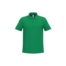  IB295 férfi galléros pamut piké póló, Ideal Kelly Green-M