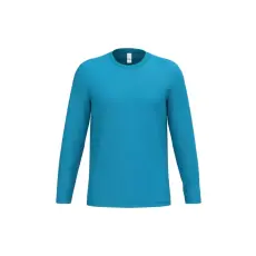  IB323 Ideal 190 unisex hosszú ujjú, körkötött pamut póló, Ideal Atoll Blue-L