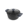  Ibili-Neo fazék fedővel, alumínium/kvantán, 24x11 cm, 4,3 l, fekete