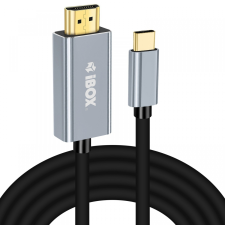 iBox C-HDMI4K Kábel - Fekete/Szürke (ITVC4K) kábel és adapter