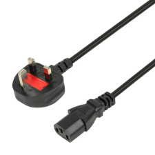 iBox VDE SCHUKO power cable 1.8m UK plug kábel és adapter