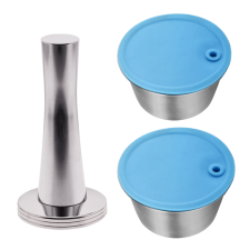 iCafilas 2 db tölthető kávékapszula Nescafé Dolce Gusto kávéfőzőkhöz tamperrel kávéfőző kellék