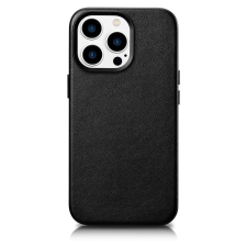 Icarer Case bőr valódi bőr tok iPhone 14 Pro Max fekete (WMI14220708-BK) (MagSafe kompatibilis) tok és táska