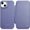 Icarer Ce Prémium Bőr Fóliatok iPhone 14 Plus Flip Mágneses Magsafe Világos Lila Wmi14220715-Lp (ICR413)