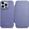 Icarer Ce Prémium Bőr Fóliatok iPhone 14 Pro Max Flip Mágneses Magsafe Világos Lila Wmi14220716-Lp (ICR419)