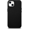 Icarer Litchi Prémium Bőr Tok iPhone 14 Mágneses Bőr Tok Magsafe Fekete Wmi14220709-Bk (ICR361)