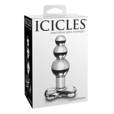 Icicles Icicles No. 47 - tripla gyöngyös, üveg anál dildó (áttetsző) anál