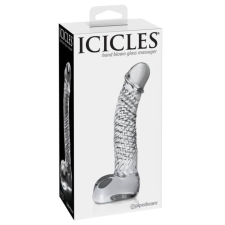 Icicles Icicles No. 61 - herés, péniszes üveg dildó (áttetsző) műpénisz, dildó
