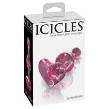 Icicles Icicles No. 75 - szíves, üveg anál dildó (pink) anál