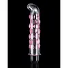 Icicles No. 19 pink átlátszó rücskös vibrátor üveg