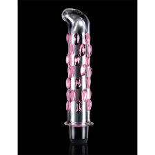 Icicles No. 19 pink átlátszó rücskös vibrátor üveg vibrátorok