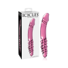  Icicles No. 57 - péniszes kétvégű üveg dildó (pink)