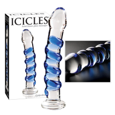 Icicles Spirális üveg dildó műpénisz, dildó