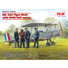 ICM 1/32 DH. 82A Tiger Moth repülőgép modell második világháborús RAF kadét figurákkal
