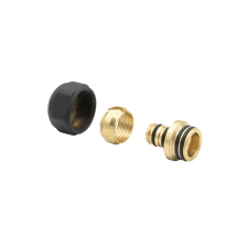 Icma D16x2mm alpex cső csatlakozó, matt fekete hűtés, fűtés szerelvény