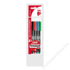 ICO Alkoholos marker készlet, OHP, 0,5 mm, F, ICO, 4 különböző szín (TICOHPFV4) filctoll, marker