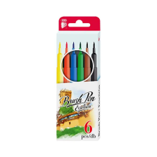 ICO Brush Pen D6 6 különféle színű ecsetirón filctoll, marker
