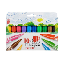 ICO Filctoll készlet, 1-3 mm, ICO "Süni", 10 különböző szín filctoll, marker