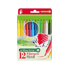 ICO Filctoll készlet, 1 mm, antibakteriális, "Süni 300", 12 különböző szín (TIC30012A) (TIC30012A) filctoll, marker