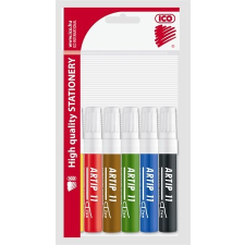 ICO Flipchart marker készlet, 1-4 mm, vágott, ICO "Artip 12", 6 különböző szín filctoll, marker