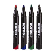 ICO KORES Alkoholos marker, 3-5 mm, kúpos, &quot;K-Marker&quot;, 4 különböző szín (20943) filctoll, marker