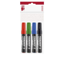ICO Permanent 12 1-4mm Alkoholos marker készlet 4 szín (9580008001) filctoll, marker