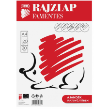 ICO Rajzlap A/4, famentes, 120g, 20 lap/cs, Süni rajzlap