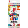 ICO Színes ceruza, ICO SÜNI Duo, 12db/24szín, háromszögletű