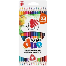 ICO Színes ceruza, ICO SÜNI Duo, 12db/24szín, háromszögletű színes ceruza
