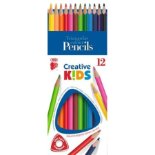 ICO Színes ceruza készlet, háromszögletű, ICO "Creative kids", 12 különböző szín színes ceruza
