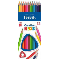 ICO Színes ceruza készlet, háromszögletű, ICO &quot;Creative kids&quot;, 12 különböző szín színes ceruza
