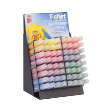 ICO Textilmarker display ICO T-Shirt 1-3mm kerek 64 darabos 12 féle szín filctoll, marker