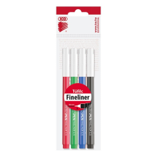 ICO Tűfilc ico tintenpen átlátszó kupakkal 0,5mm 4 db/készlet filctoll, marker