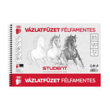 ICO Vázlatfüzet B5 120g. félfamentes Student füzet