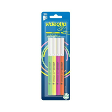 ICO Videotip Slim 4db-os vegyes színű szövegkiemelő filctoll, marker