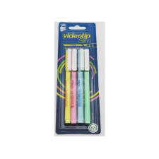 ICO Videotip Slim szövegkiemelő - Pasztell (4db) (9580121004) filctoll, marker