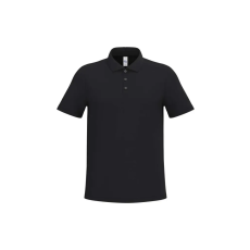 iDeal Basic IB295 férfi galléros pamut piké póló, Ideal Black-5XL