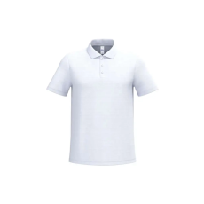 iDeal Basic IB295 férfi galléros pamut piké póló, Ideal White-2XL