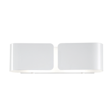 IDEAL LUX CLIP AP2 SMALL BIANCO fehér fali lámpa (IDE-014166) E27  2 izzós IP20 világítás