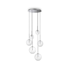 IDEAL LUX Equinoxe króm-átlátszó csillár (IDE-317250) G4 6 izzós IP20 világítás
