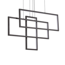 IDEAL LUX Frame fekete LED függesztett lámpa (IDE-269382) LED 1 izzós IP26 világítás