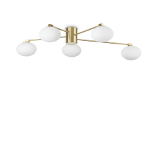 IDEAL LUX Hermes fehér-arany mennyezeti lámpa (IDE-288277) G9 5 izzós IP20 világítás