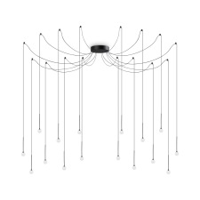 IDEAL LUX Lucciola fekete LED függesztett lámpa (IDE-284002) LED 16 izzós IP20 világítás